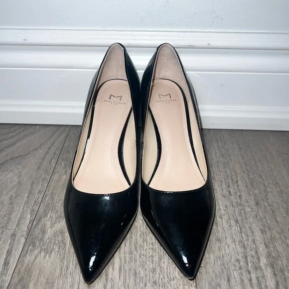 Marc Fisher Black Block Heel Pumps - Picture 3 of 6